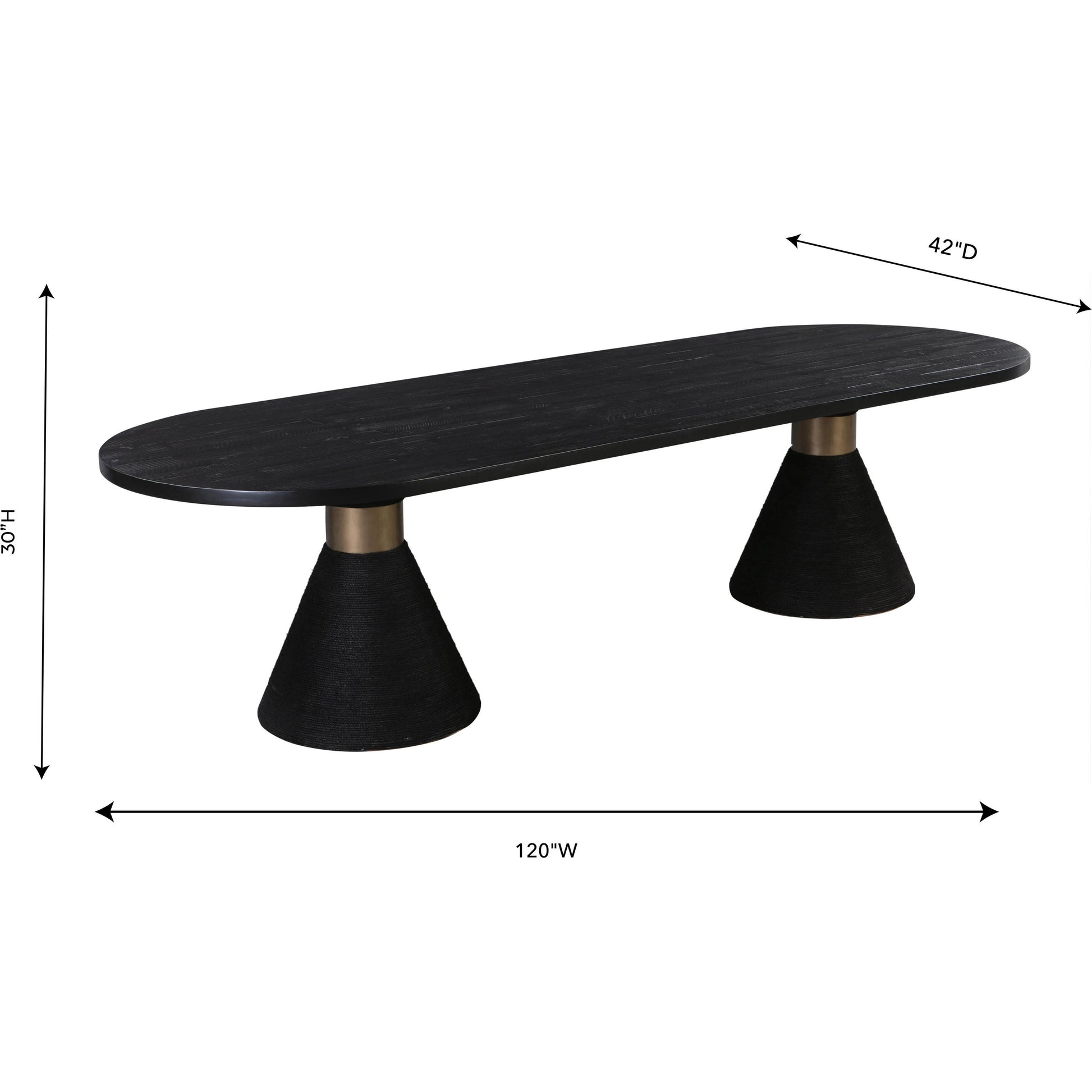 Rishi Table by TOV Furniture. Made from acacia in a modern style.