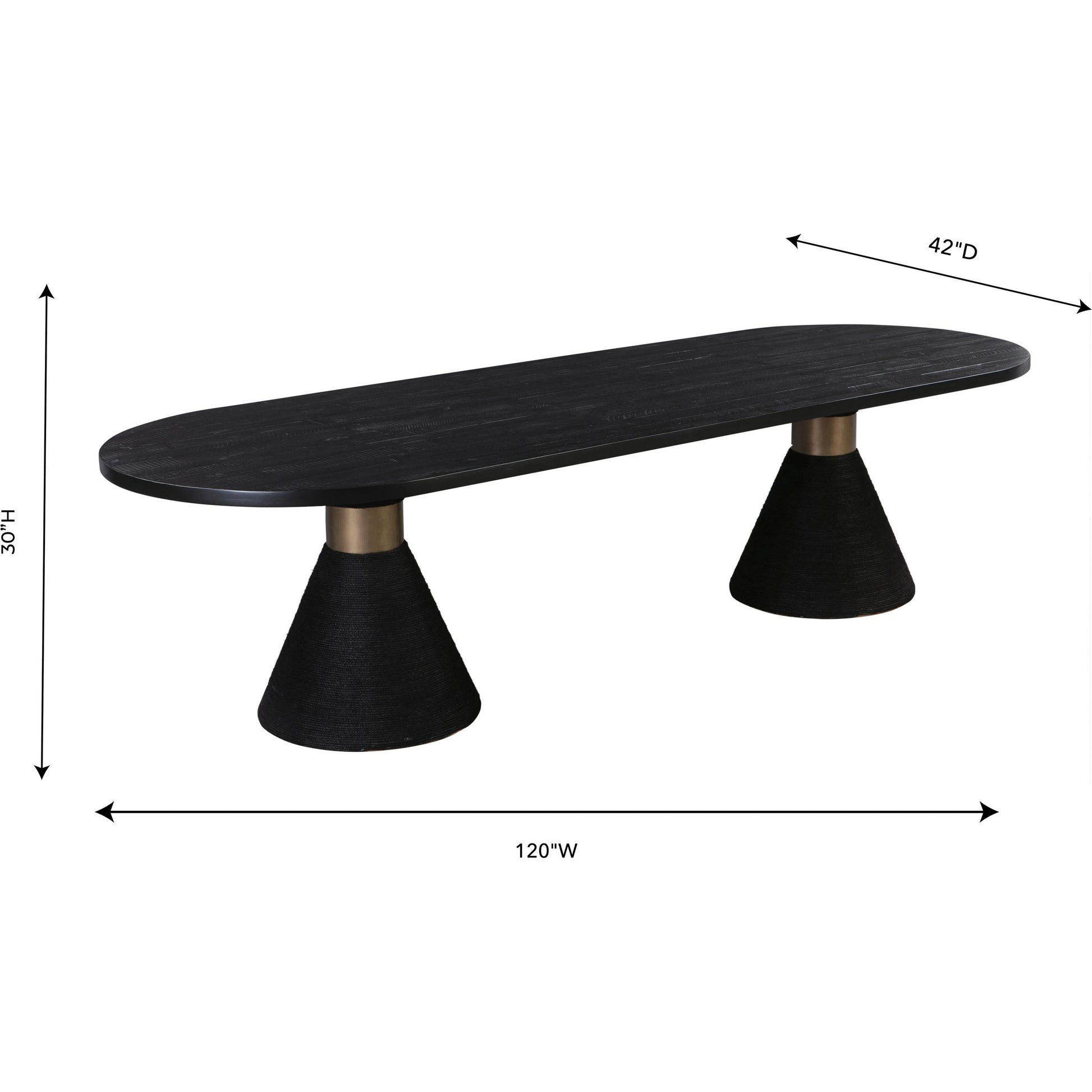Rishi Table by TOV Furniture. Made from acacia in a modern style.