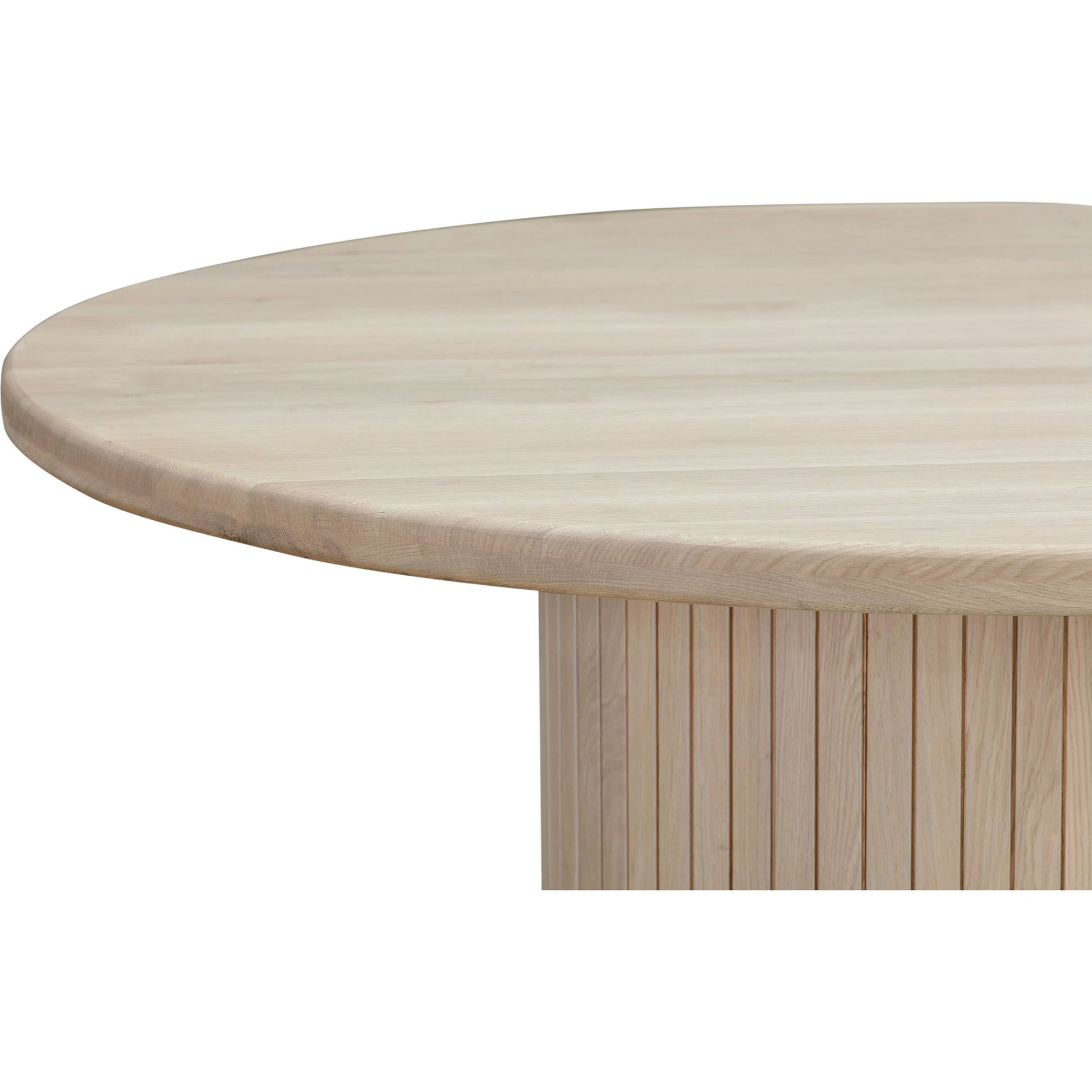 Chelsea Oak Round Dining Table by TOV Furniture in natural oak. Made from ash, mdf veneer in a cottage & farmhouse style.