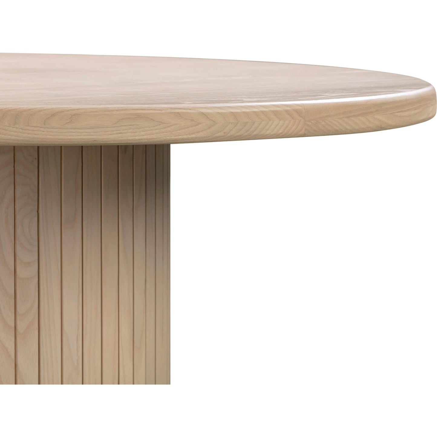 007 SI-1787123 | Closeup | Chelsea Oak Round Dining Table by TOV Furniture in natural oak. Made from ash, mdf veneer in a cottage & farmhouse style.