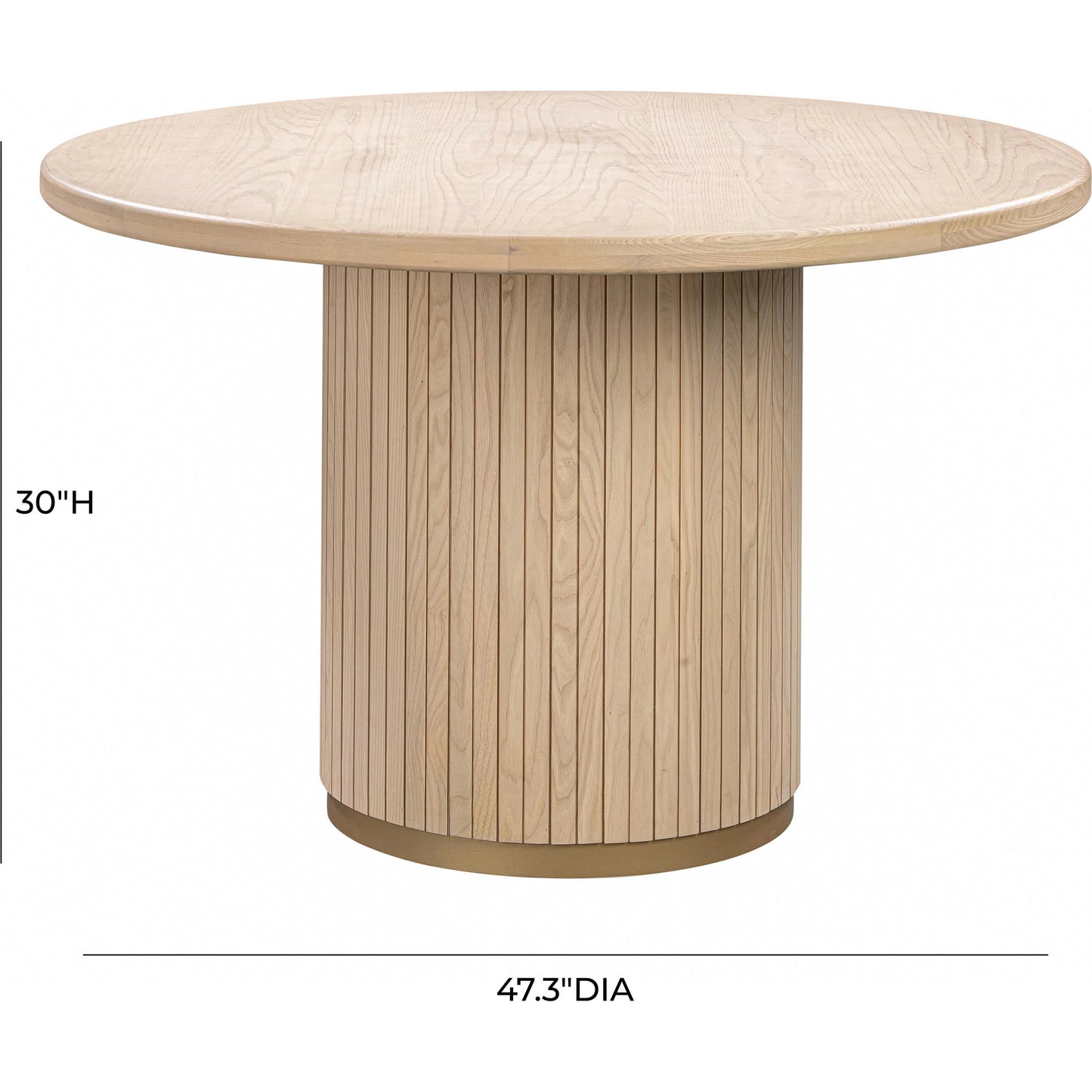 009 SI-1787123 | Additional Silo | Chelsea Oak Round Dining Table by TOV Furniture in natural oak. Made from ash, mdf veneer in a cottage & farmhouse style.