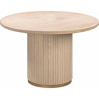 Chelsea Oak Round Dining Table by TOV Furniture in natural oak. Made from ash, mdf veneer in a cottage & farmhouse style.