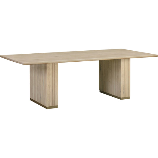 Chelsea Oak Rectangular Dining Table by TOV Furniture in natural oak. Made from ash, mdf veneer in a cottage & farmhouse style.