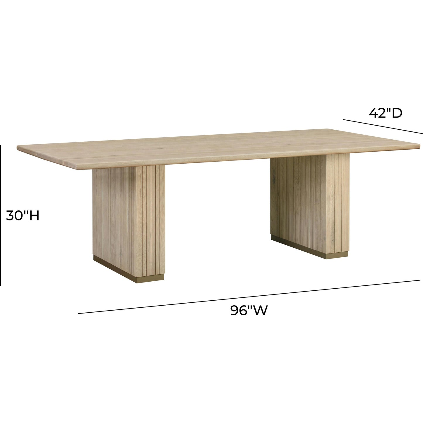 009 SI-1787122 | Additional Silo | Chelsea Oak Rectangular Dining Table by TOV Furniture in natural oak. Made from ash, mdf veneer in a cottage & farmhouse style.