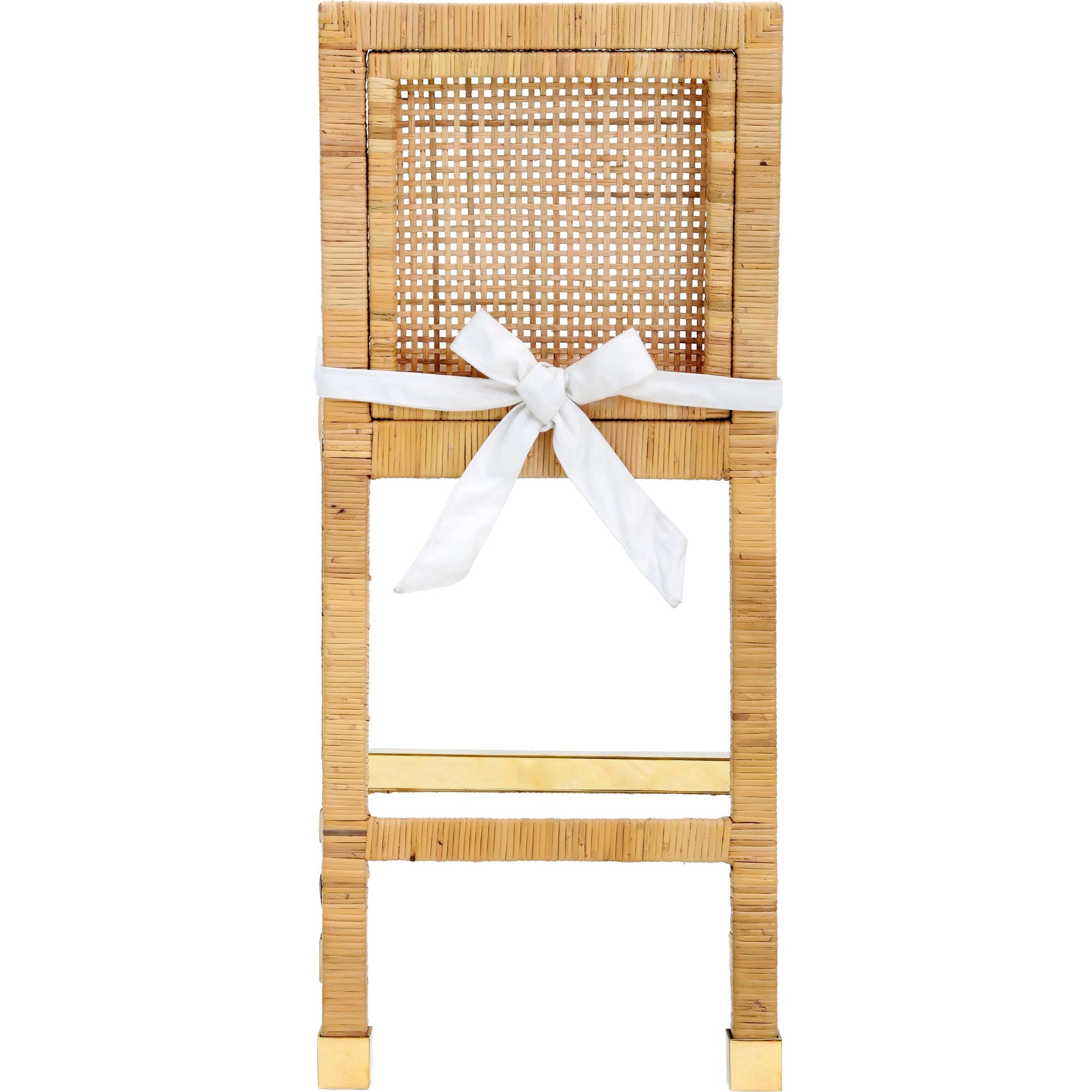 Amara Rattan Counter Stool by TOV Furniture in natural. Made from fabric, rattan veneer, wood in a cottage & farmhouse style.