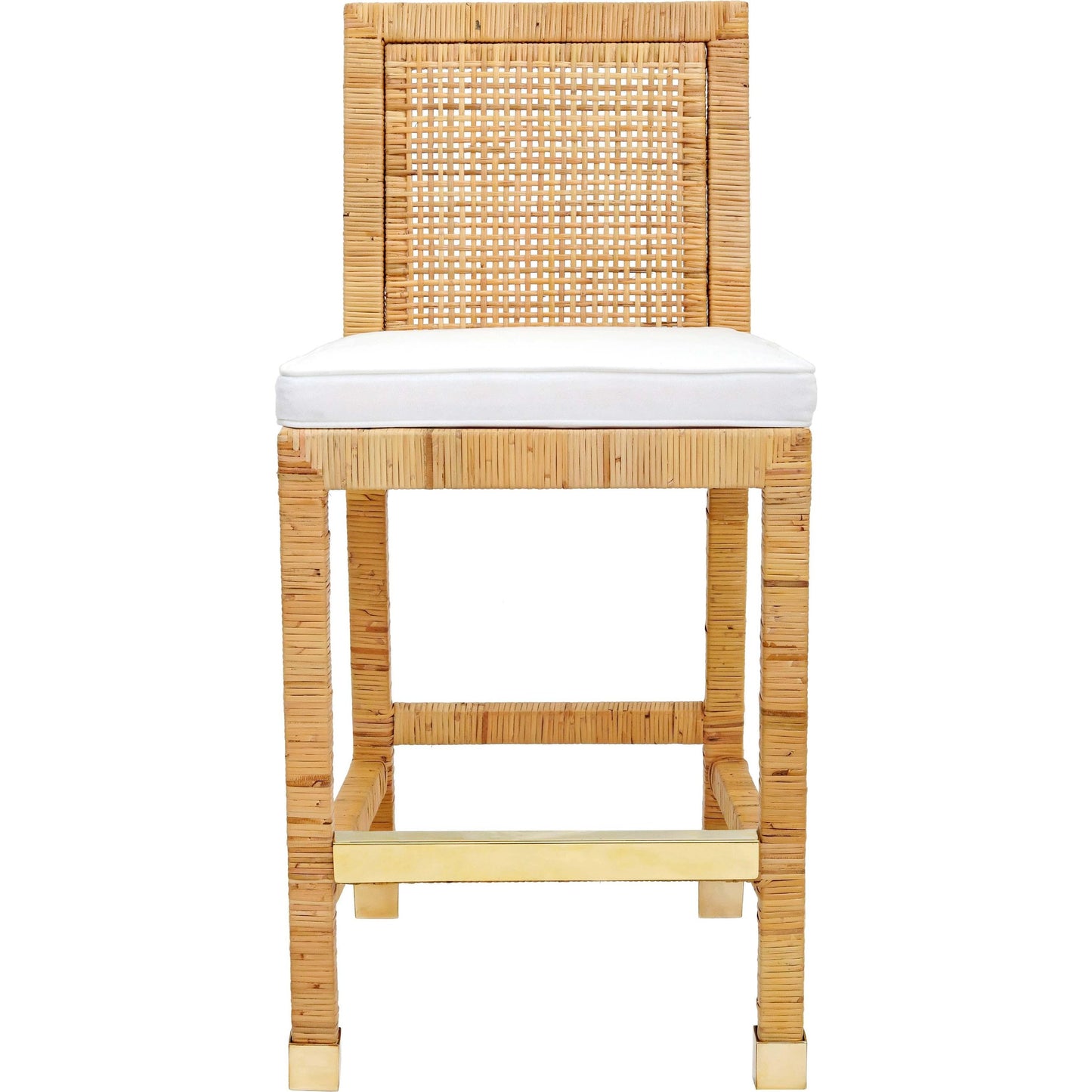 003 SI-1984131 | Additional Silo | Amara Rattan Counter Stool by TOV Furniture in natural. Made from fabric, rattan veneer, wood in a cottage & farmhouse style.