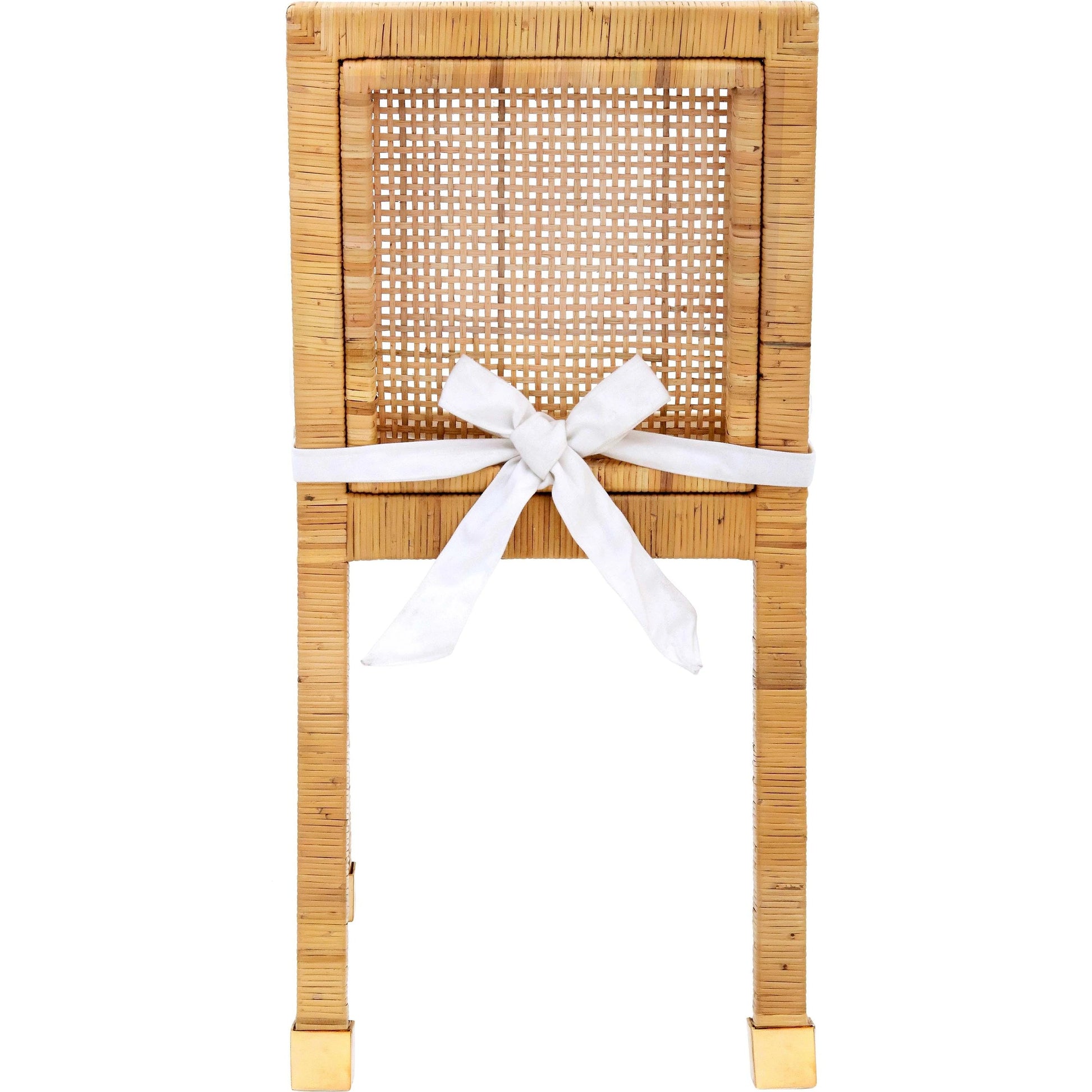 Amara Rattan Dining Chair by TOV Furniture in natural. Made from fabric, rattan veneer, wood in a cottage & farmhouse style.