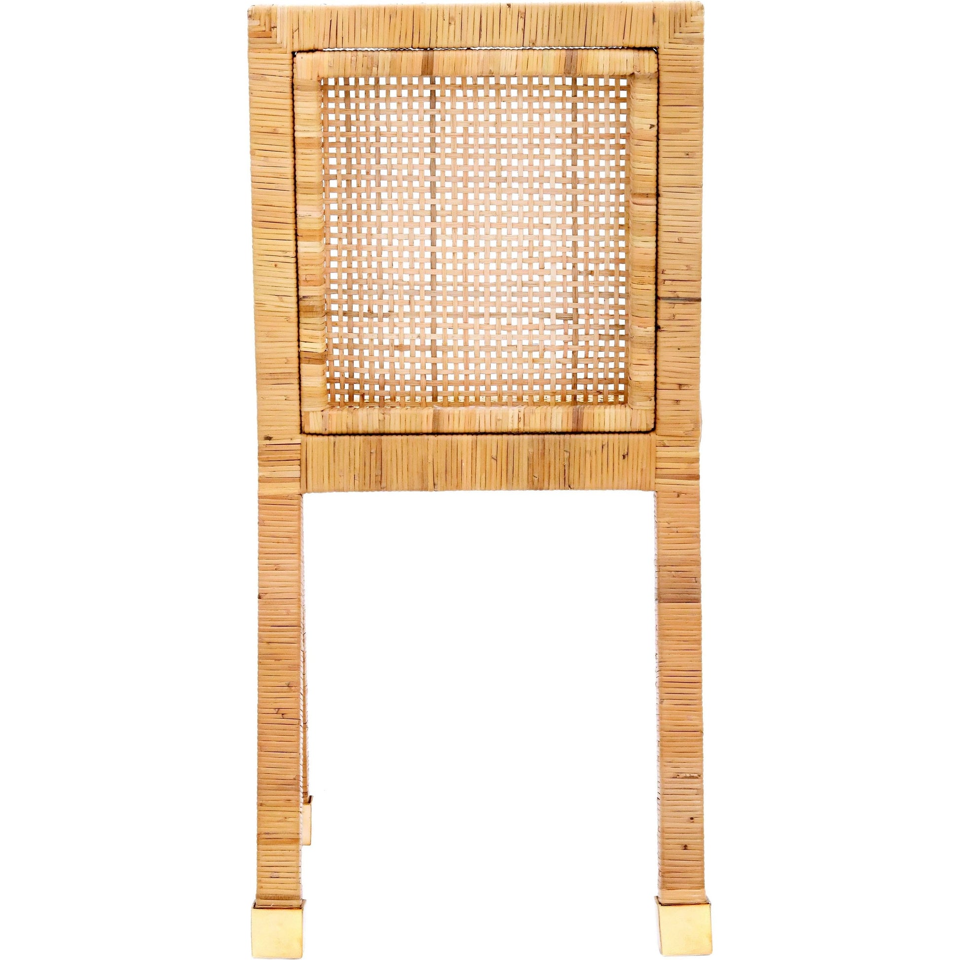 Amara Rattan Dining Chair by TOV Furniture in natural. Made from fabric, rattan veneer, wood in a cottage & farmhouse style.