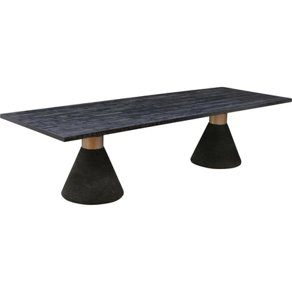 Rishi Dining Table by TOV Furniture. Made from acacia, iron, mdf veneer, rope in a modern style.