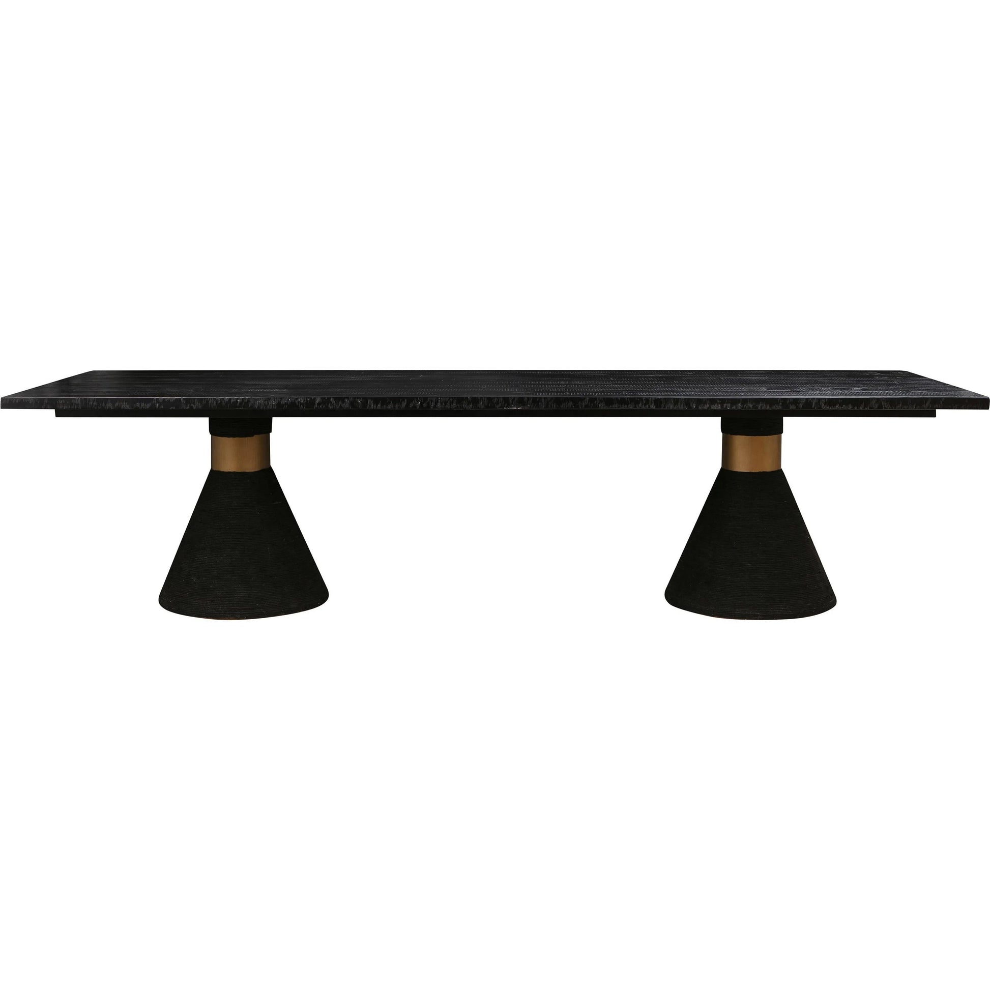 Rishi Dining Table by TOV Furniture. Made from acacia, iron, mdf veneer, rope in a modern style.