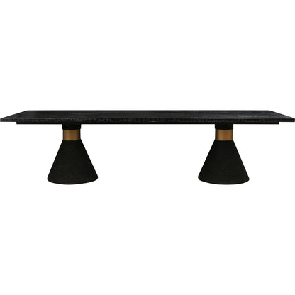 Rishi Dining Table by TOV Furniture. Made from acacia, iron, mdf veneer, rope in a modern style.