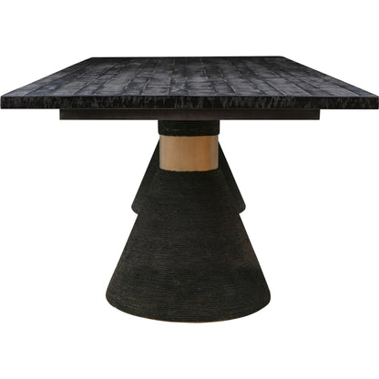 Rishi Dining Table by TOV Furniture. Made from acacia, iron, mdf veneer, rope in a modern style.