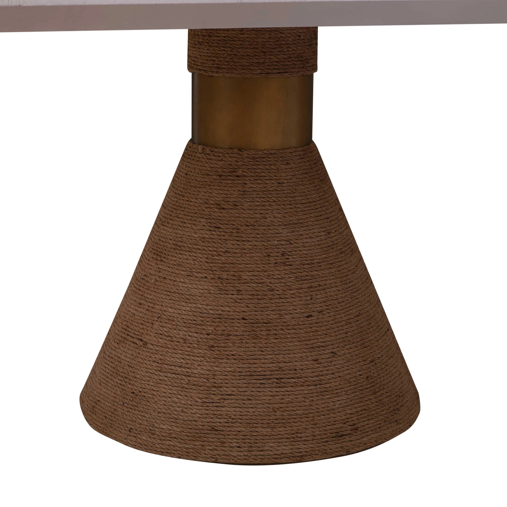 Rishi Dining Table by TOV Furniture. Made from acacia, iron, mdf veneer, rope in a modern style.