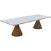 Rishi Dining Table by TOV Furniture. Made from acacia, iron, mdf veneer, rope in a modern style.