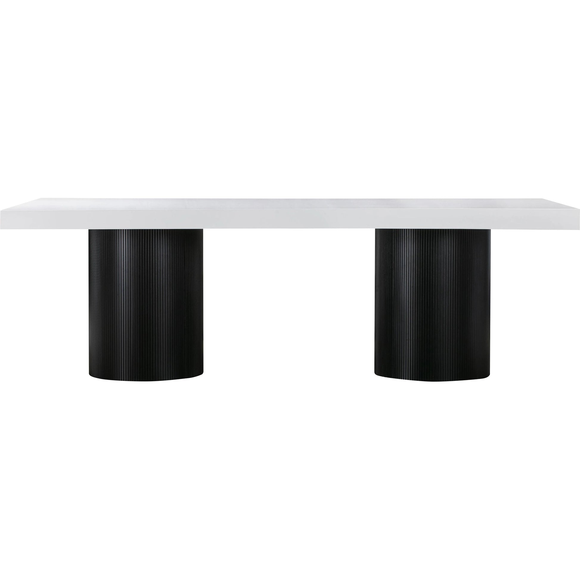 Nova Dining Table by TOV Furniture in black, white. Made from mdf in a modern style.