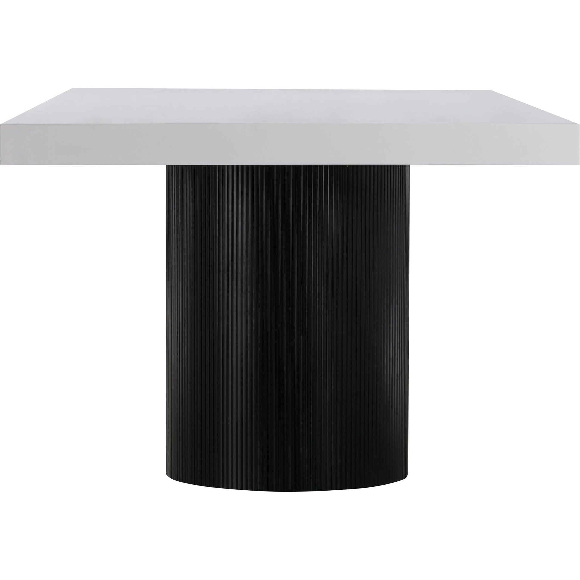 Nova Dining Table by TOV Furniture in black, white. Made from mdf in a modern style.