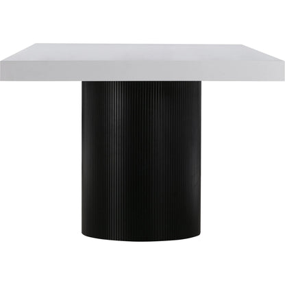 Nova Dining Table by TOV Furniture in black, white. Made from mdf in a modern style.