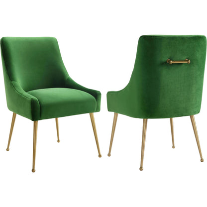 Beatrix Side Chair by TOV Furniture. Made from velvet in a modern style.