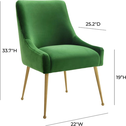 Beatrix Side Chair by TOV Furniture. Made from velvet in a modern style.