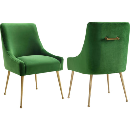 Beatrix Side Chair by TOV Furniture. Made from velvet in a modern style.