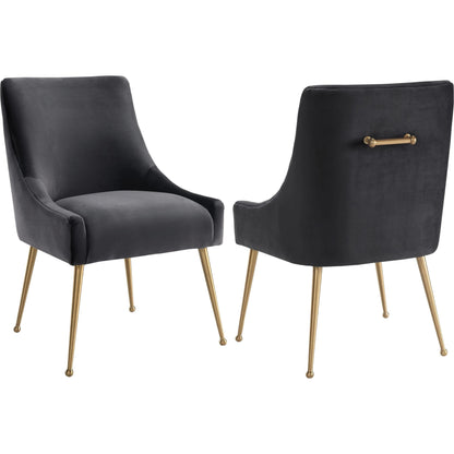 Beatrix Side Chair by TOV Furniture. Made from velvet in a modern style.