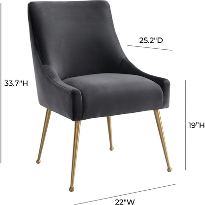Beatrix Side Chair by TOV Furniture. Made from velvet in a modern style.