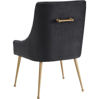 Beatrix Side Chair by TOV Furniture. Made from velvet in a modern style.