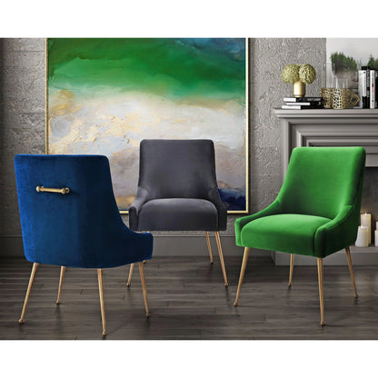 Beatrix Side Chair by TOV Furniture. Made from velvet in a modern style.