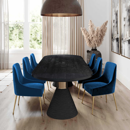 Beatrix Side Chair by TOV Furniture. Made from velvet in a modern style.