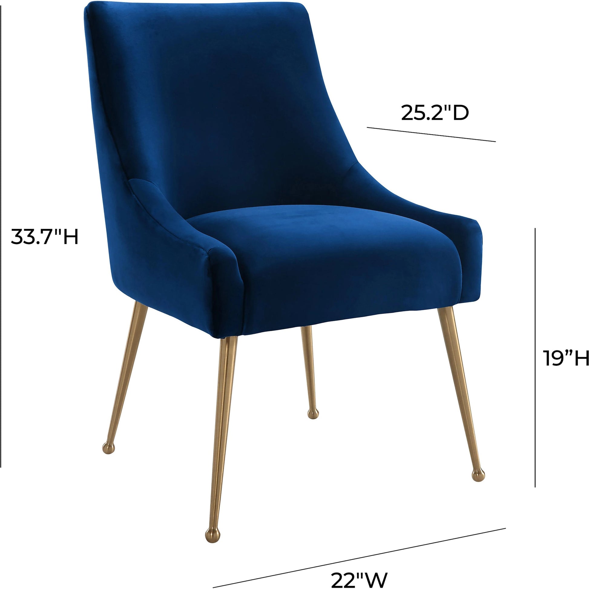 Beatrix Side Chair by TOV Furniture. Made from velvet in a modern style.