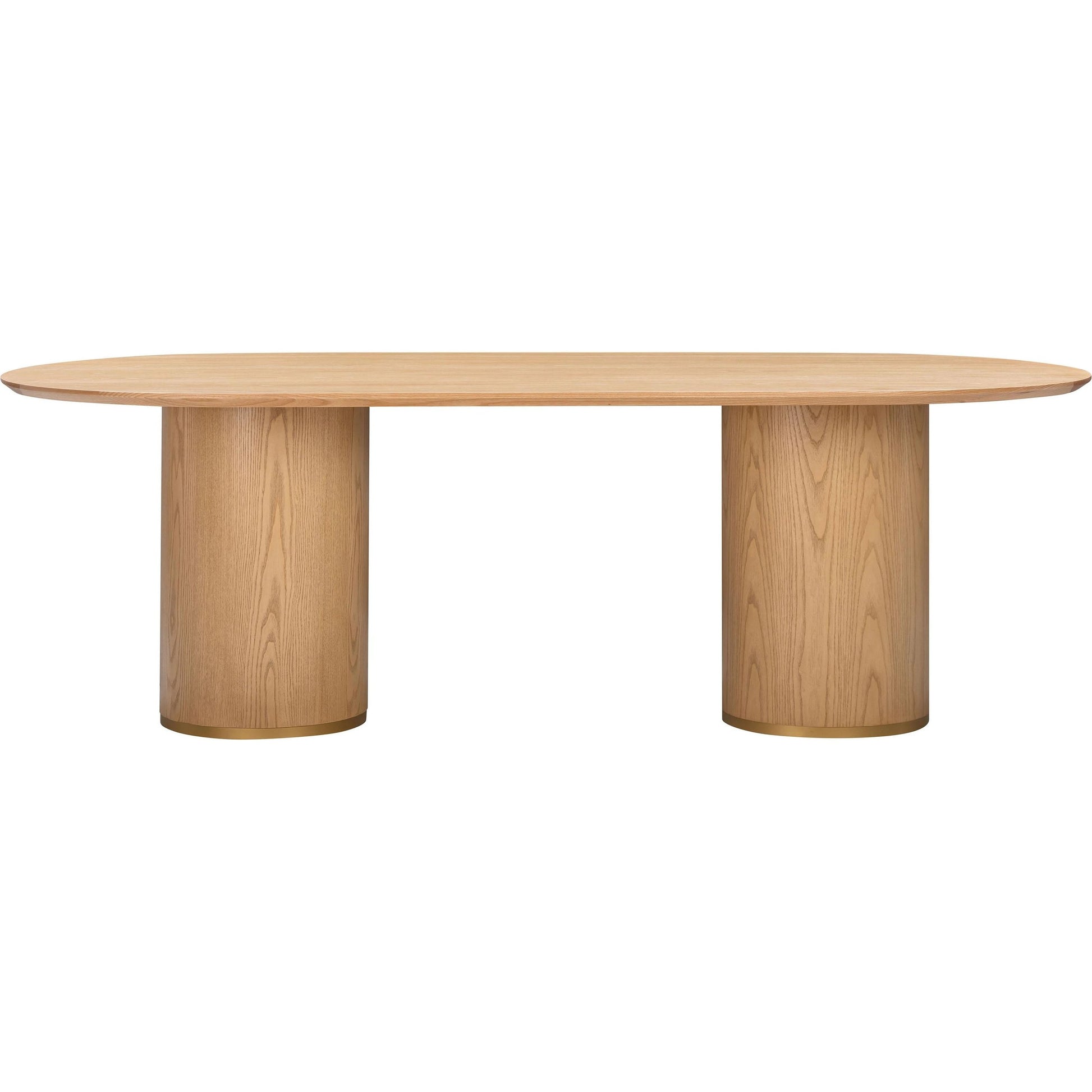 Brandy Ash Wood Oval Dining Table by TOV Furniture in natural. Made from ash veneer, mdf, plywood, wood in a modern style.