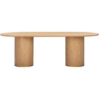 Brandy Ash Wood Oval Dining Table by TOV Furniture in natural. Made from ash veneer, mdf, plywood, wood in a modern style.