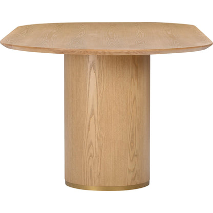 Brandy Ash Wood Oval Dining Table by TOV Furniture in natural. Made from ash veneer, mdf, plywood, wood in a modern style.