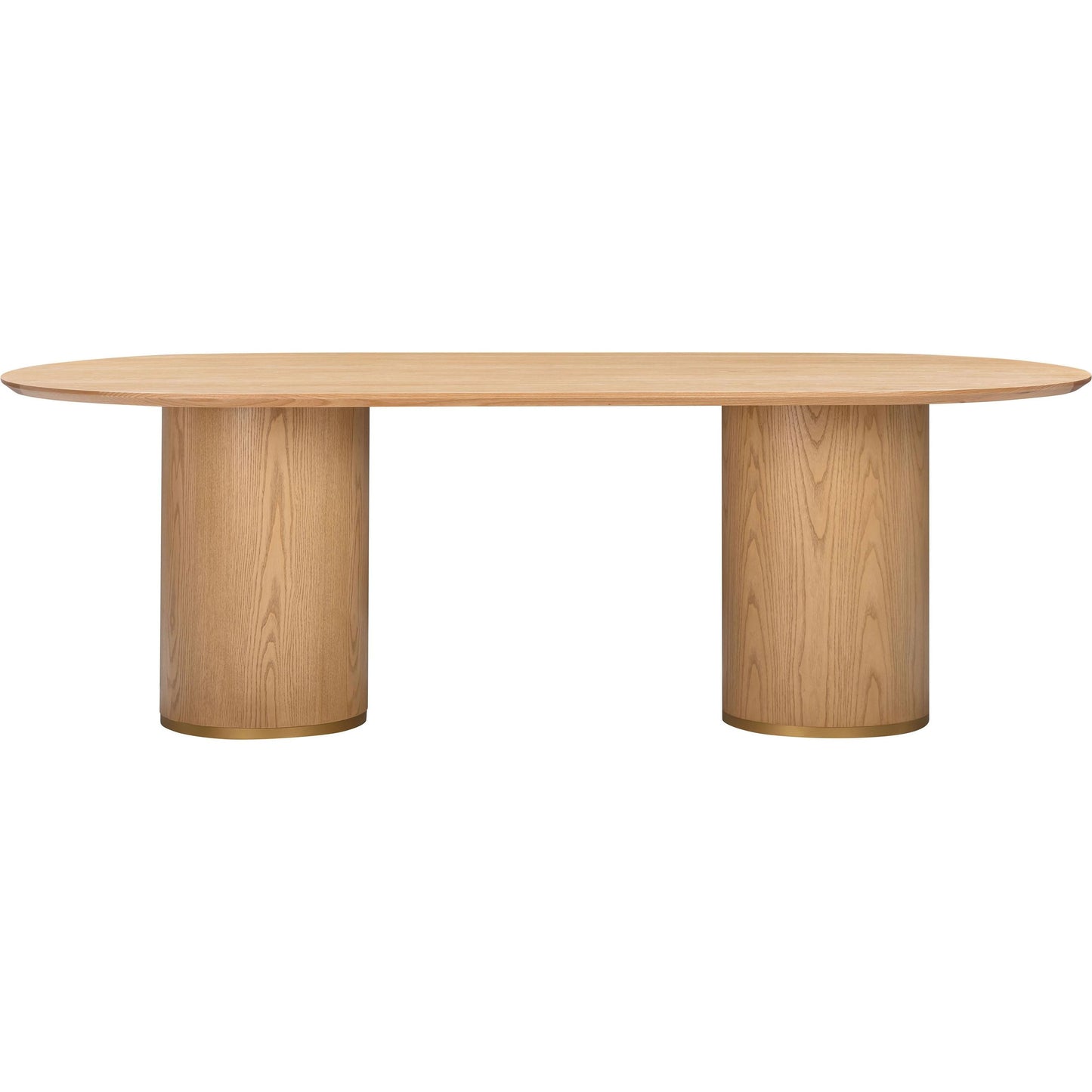 002 SI-1984144 | Additional Silo | Brandy Ash Wood Oval Dining Table by TOV Furniture in natural. Made from ash veneer, mdf, plywood, wood in a modern style.