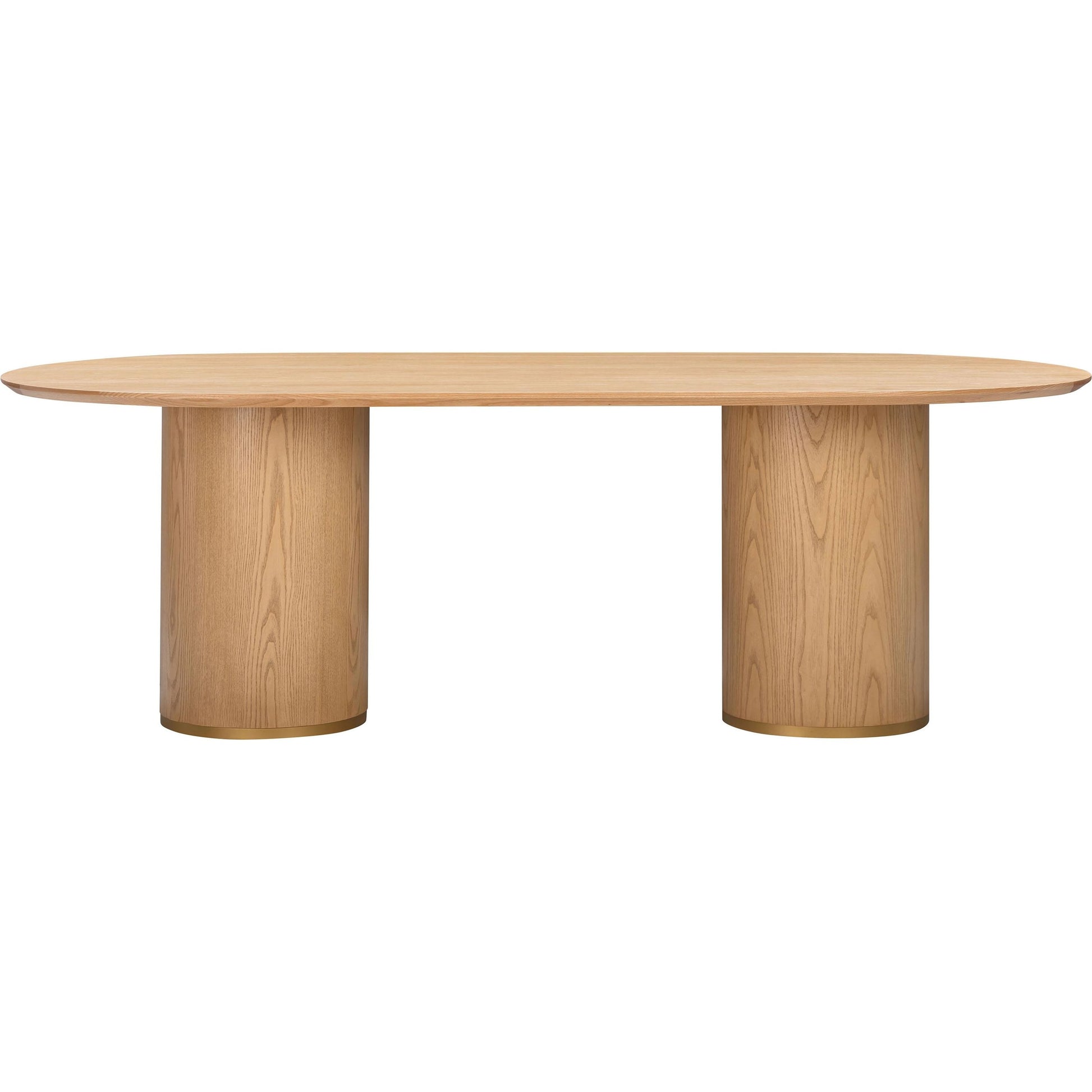 Brandy Ash Wood Oval Dining Table by TOV Furniture in natural. Made from ash veneer, mdf, plywood, wood in a modern style.