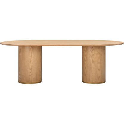 Brandy Ash Wood Oval Dining Table by TOV Furniture in natural. Made from ash veneer, mdf, plywood, wood in a modern style.