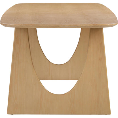 Cybill Dining Table by TOV Furniture in natural ash. Made from ash veneer, mdf, rubberwood in a modern style.
