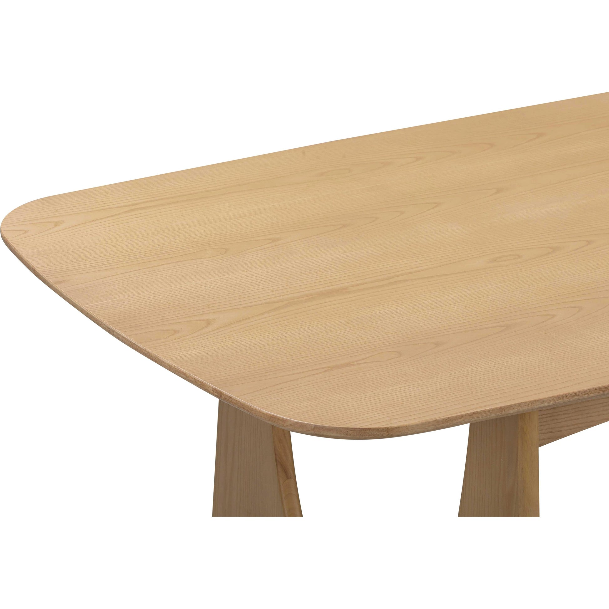 Cybill Dining Table by TOV Furniture in natural ash. Made from ash veneer, mdf, rubberwood in a modern style.