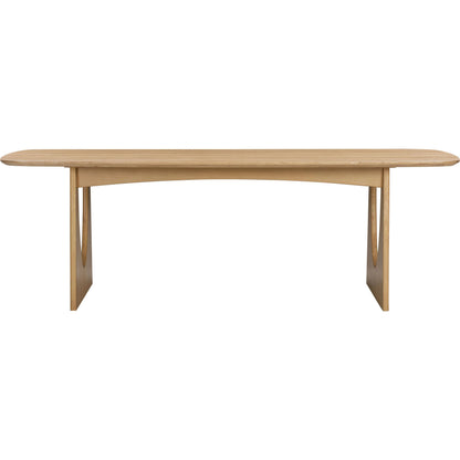 Cybill Dining Table by TOV Furniture in natural ash. Made from ash veneer, mdf, rubberwood in a modern style.
