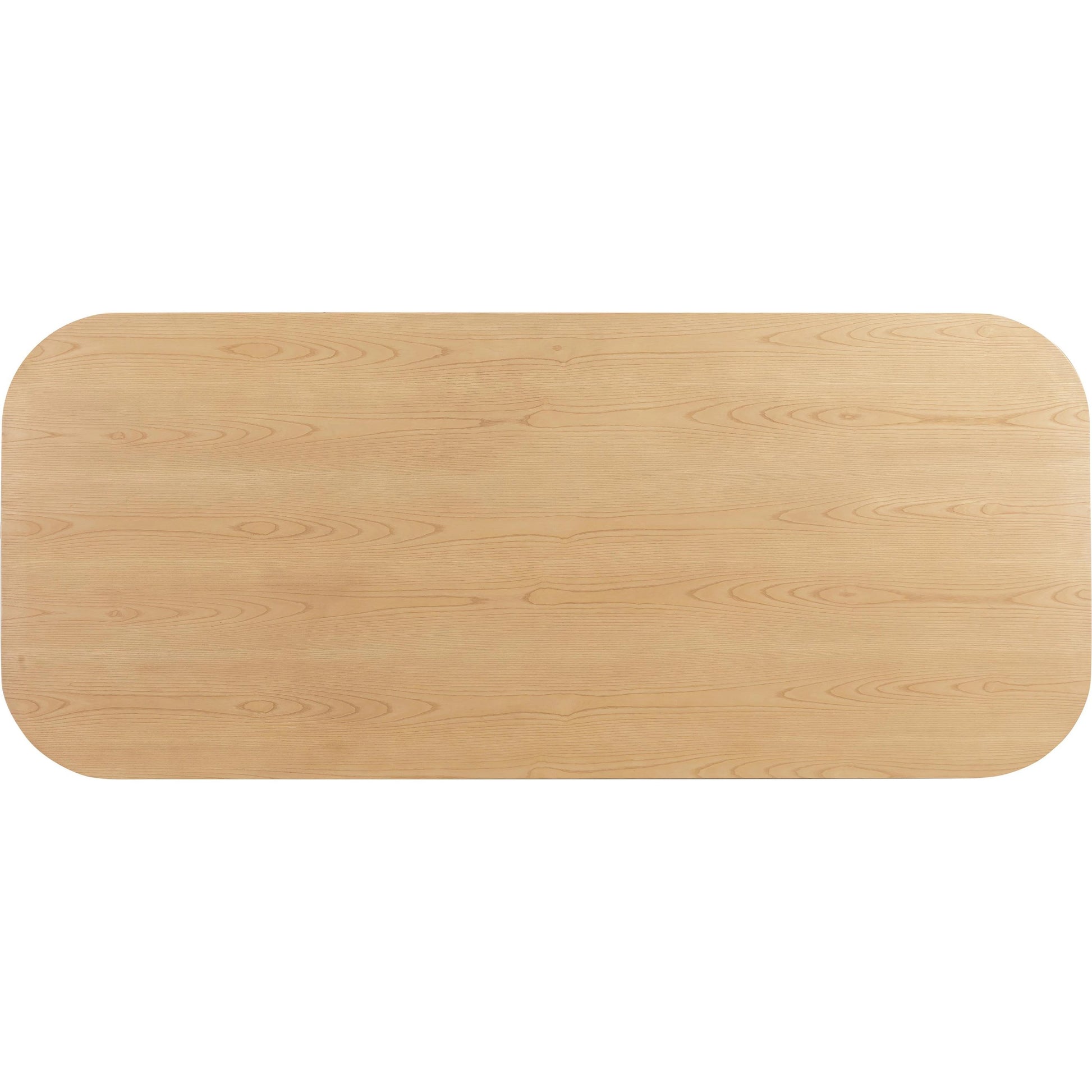 Akiba Rectangular Dining Table by TOV Furniture in natural. Made from ash veneer, iron, mdf, pine, rattan in a modern style.