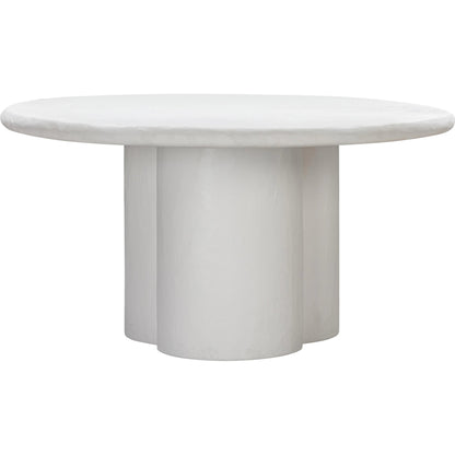 Elika Round Dining Table by TOV Furniture. Made from concrete in a modern style.
