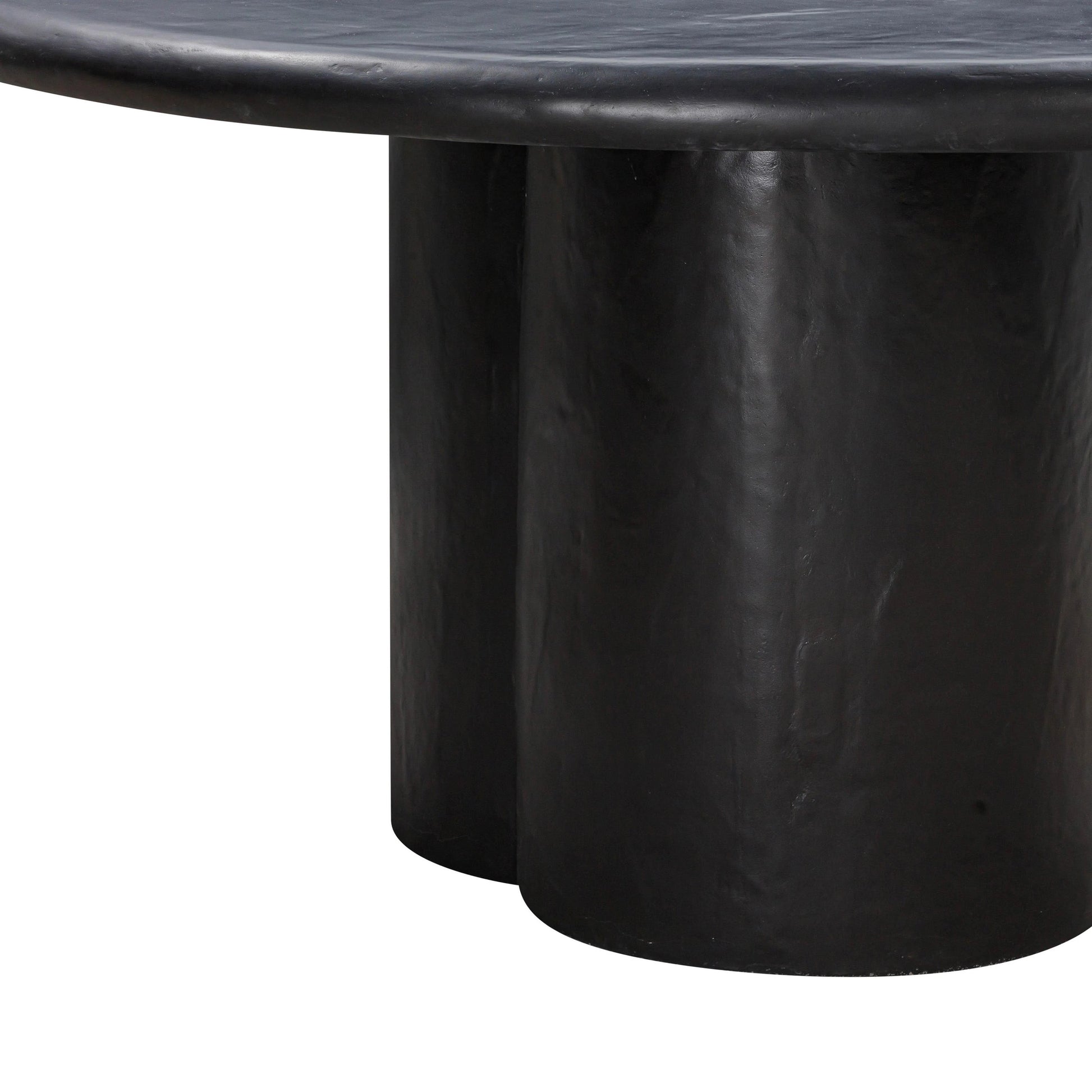 Elika Round Dining Table by TOV Furniture. Made from concrete in a modern style.