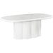 Elika Faux Plaster Oval Dining Table by TOV Furniture. Made from concrete in a modern style.