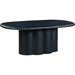 Elika Faux Plaster Oval Dining Table by TOV Furniture. Made from concrete in a modern style.