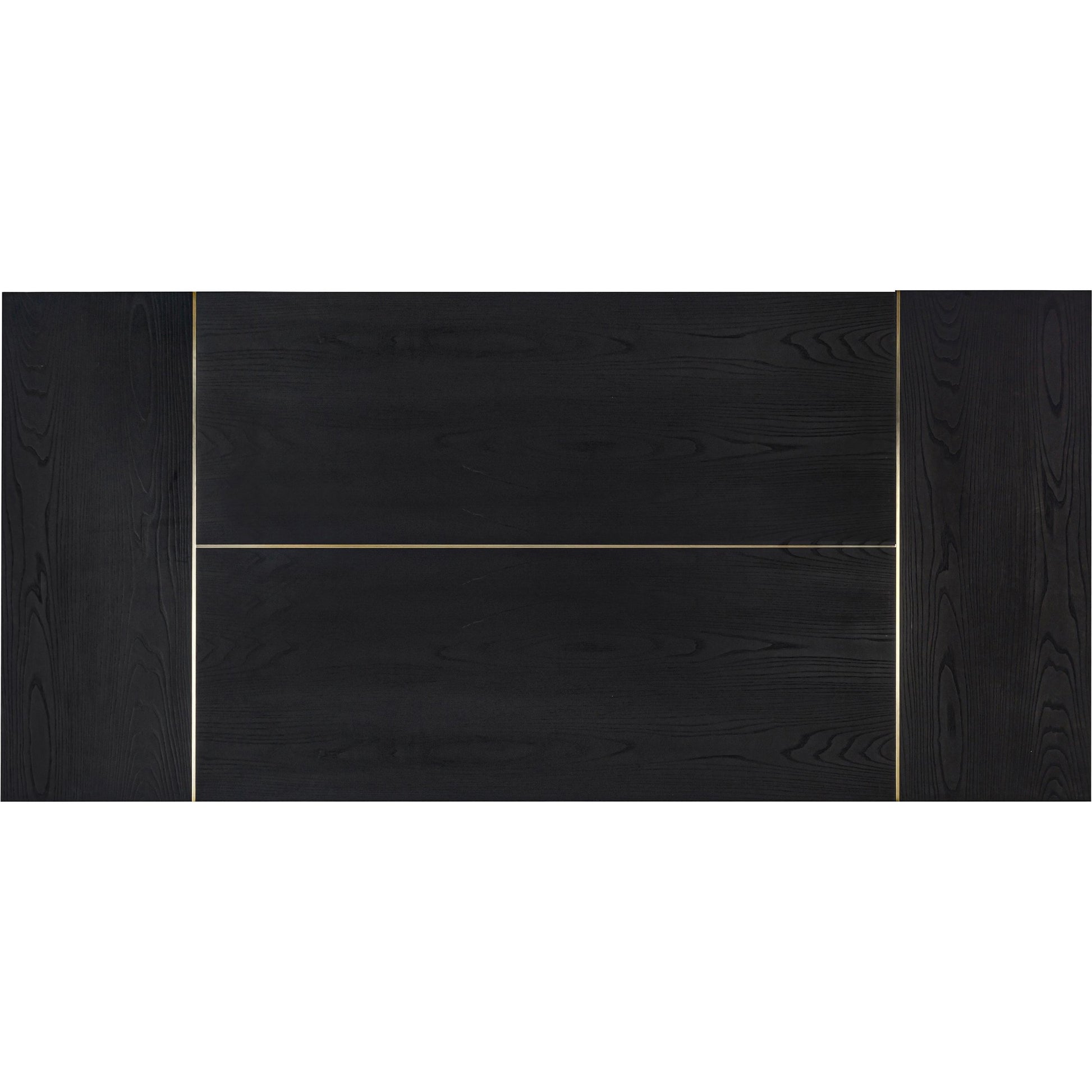 Shiloh Rectangular Dining Table by TOV Furniture in black. Made from acacia veneer, iron, mdf in a modern style.