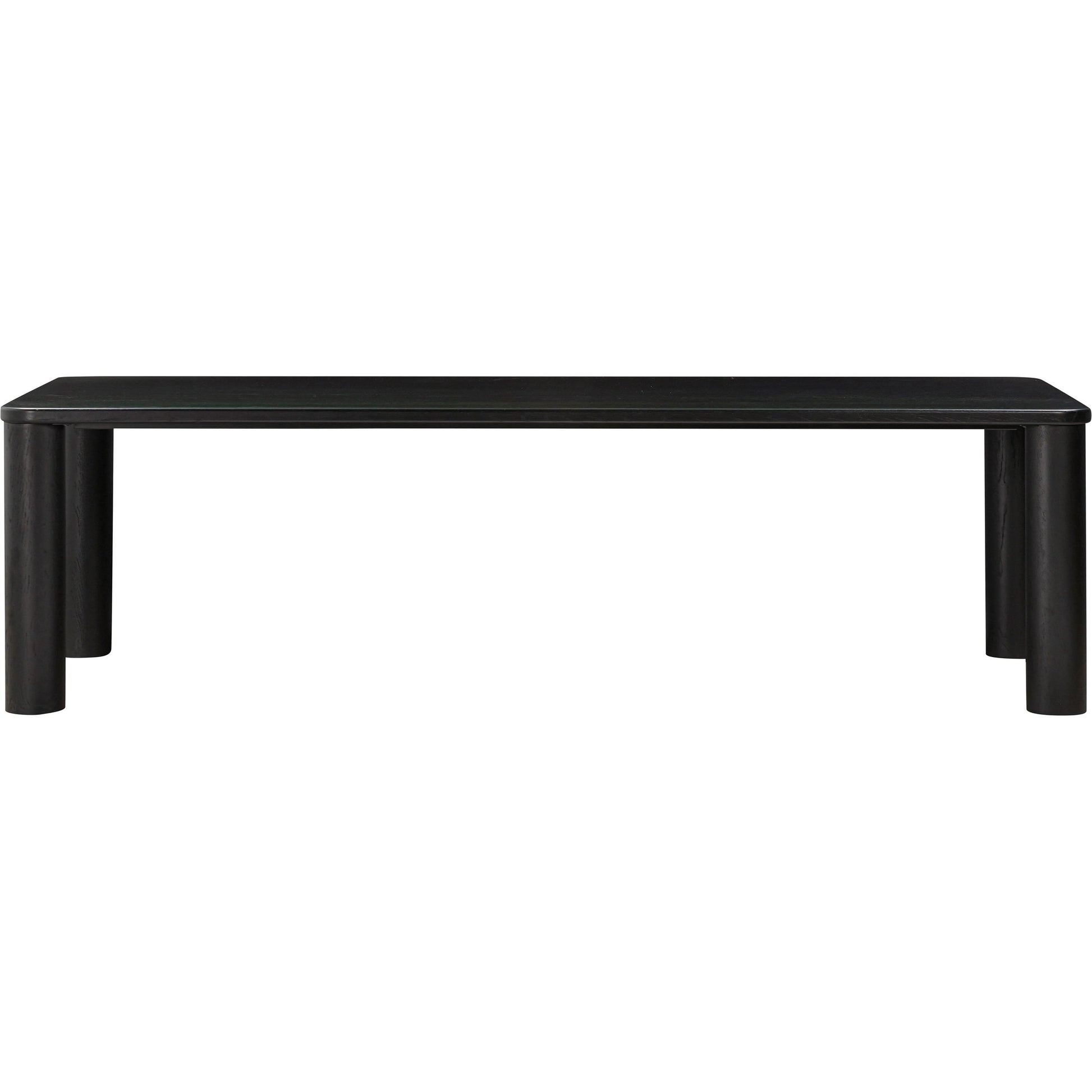 Akola Oak Rectangular Dining Table by TOV Furniture in black. Made from iron, mdf, oak, oak veneer in a modern style.