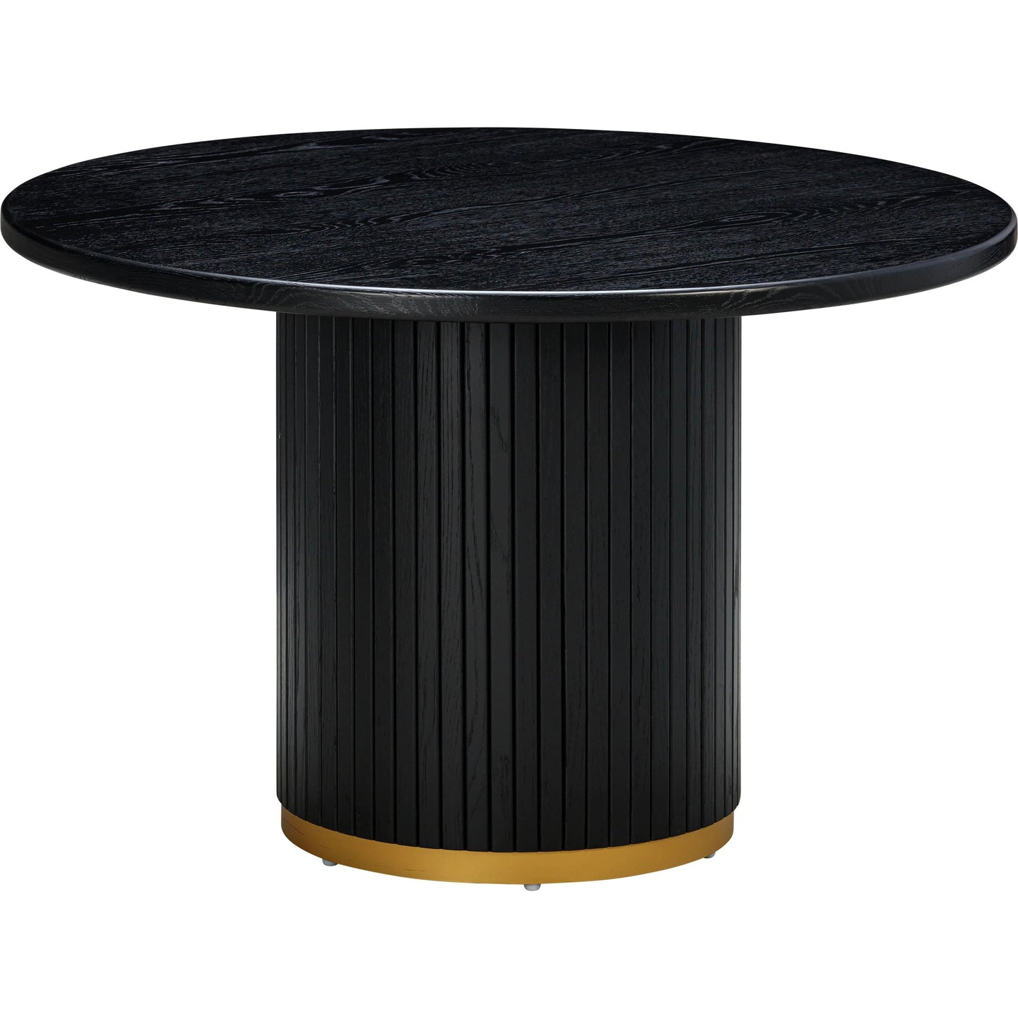 002 SI-2107283 | Additional Silo | Chelsea Round Dining Table by TOV Furniture in black. Made from mdf, metal, oak, oak veneer in a modern style.