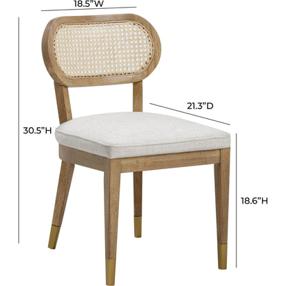 Cosette Dining Chair by TOV Furniture. Made from fabric, wood in a cottage & farmhouse style.