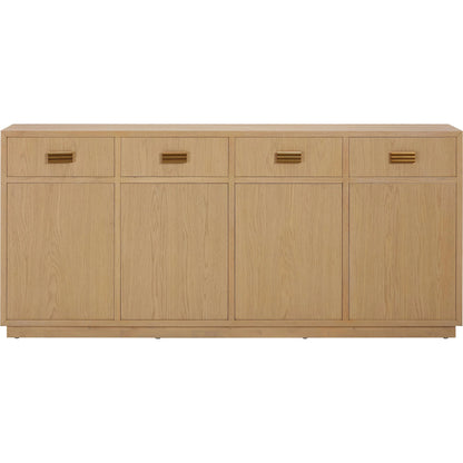 Aria Oak Buffet by TOV Furniture. Made from mdf, metal, rubberwood, veneer in a modern style.