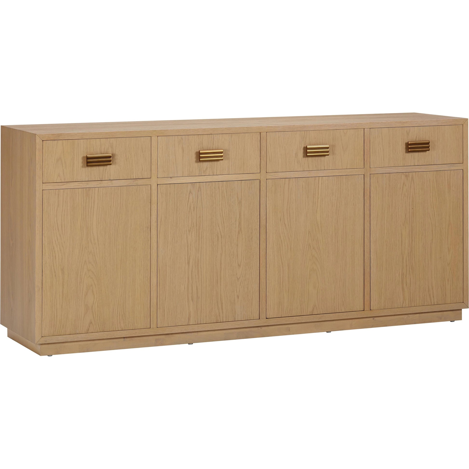 Aria Oak Buffet by TOV Furniture. Made from mdf, metal, rubberwood, veneer in a modern style.